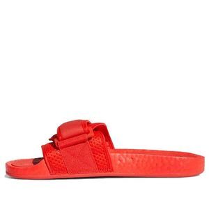NEW Kid's Size 04 ADIDAS Pharrell x Boost Slides 'Red' Slipper Orange FY6140